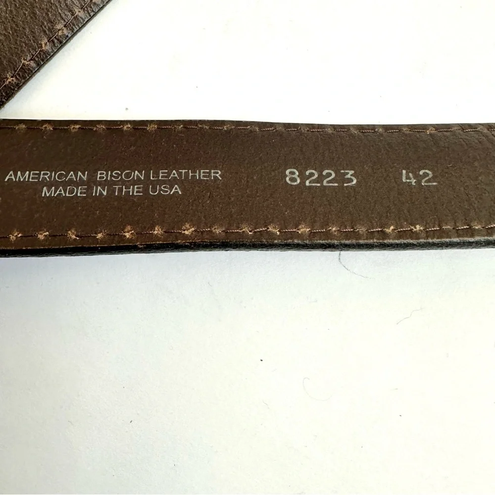 Vintage Bison Wild Bill Belt in Brown Peanut 42